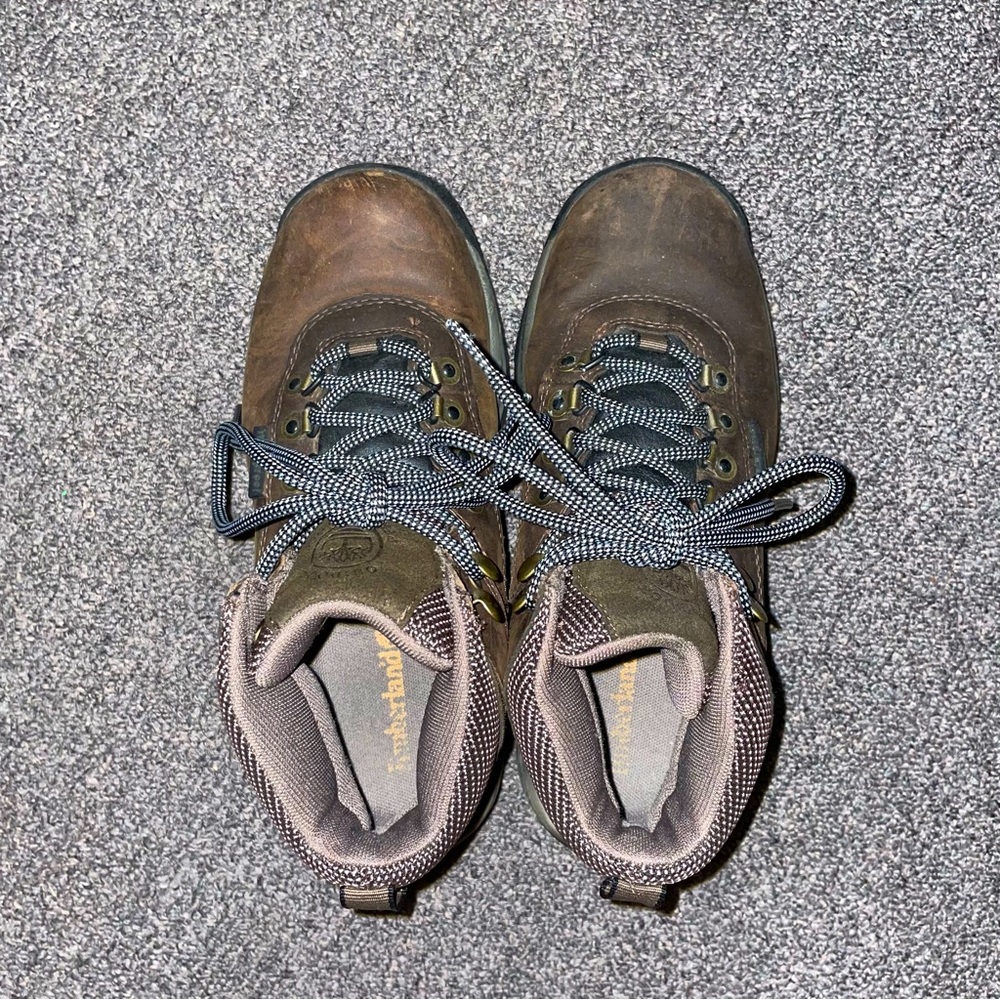 brown timberland hiking boots